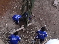 Form One Students carrying out a physics problem